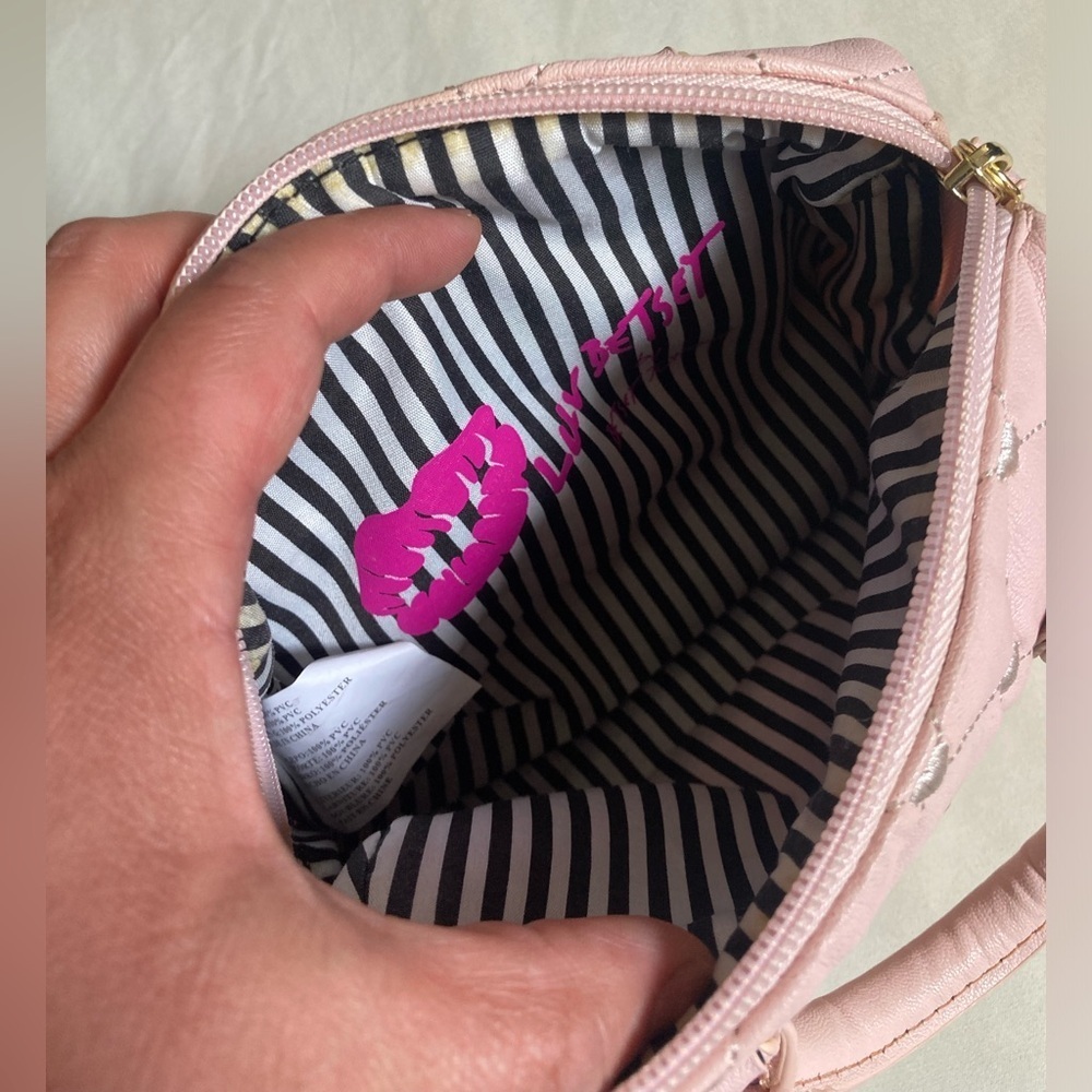 NWOT Betsey Johnson Pink Mini Bag with Gold Accents - Picture 14 of 16